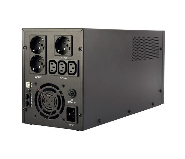 Gembird UPS 3000VA Line-in 1xC14 3xC13 2xSchuko USB RJ-45 - 1230982 - zdjęcie 2